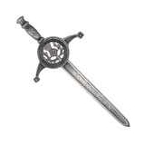 Circle Thistle Sword Antiqued Finish Kilt Pin