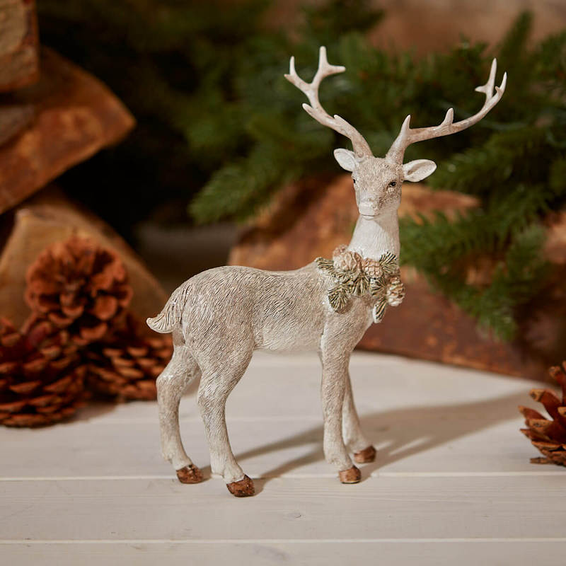 Winter Woodland Standing Stag Ornament