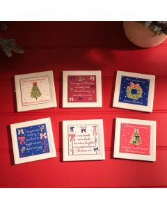 Merry Little Bows Ceramic Coaster