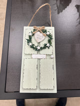 Home for Christmas Hanging Wooden Door Plaque with Wreath & Quote