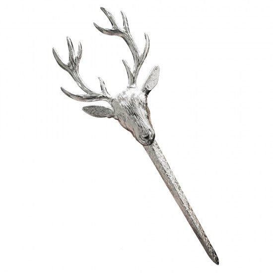 Stags Head Polished Finish Kilt Pin