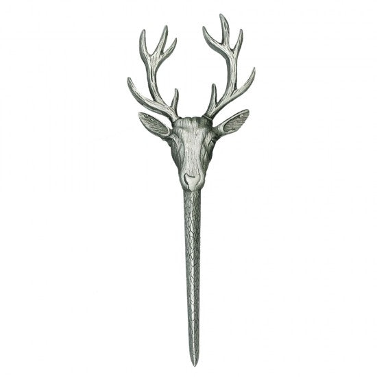 Stags Head Antique Finish Kilt Pin