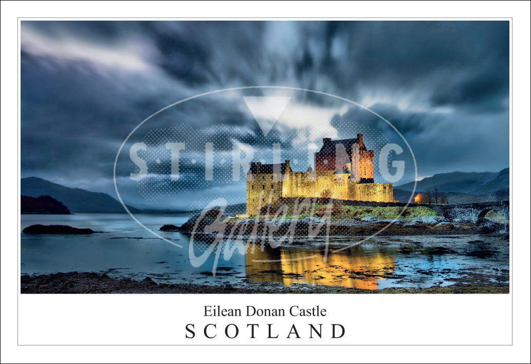 PC SG Eilean Donan Castle - Scotland, Storm Clouds (H)(Net)