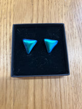 Triangle Clip Dichroic Earrings
