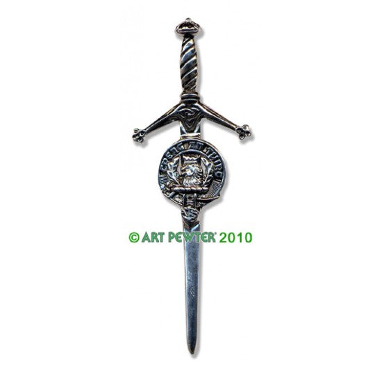 Pewter Clan Crest Kilt Pin - Choose Your Clan A-M