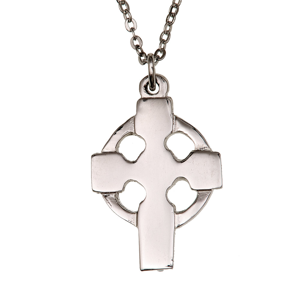 Clean Celtic Cross Pewter Pendant