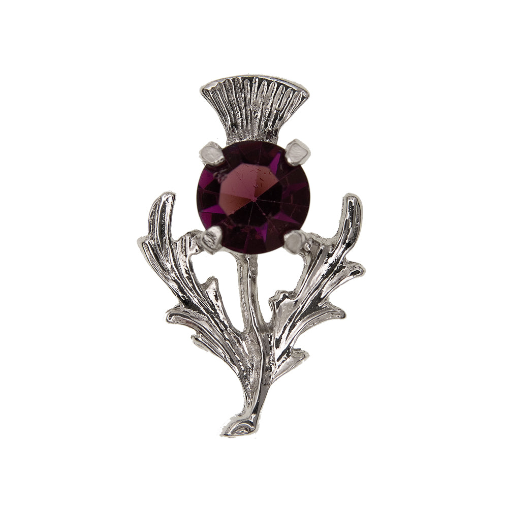 Fine Thistle with Stone Pewter Brooch