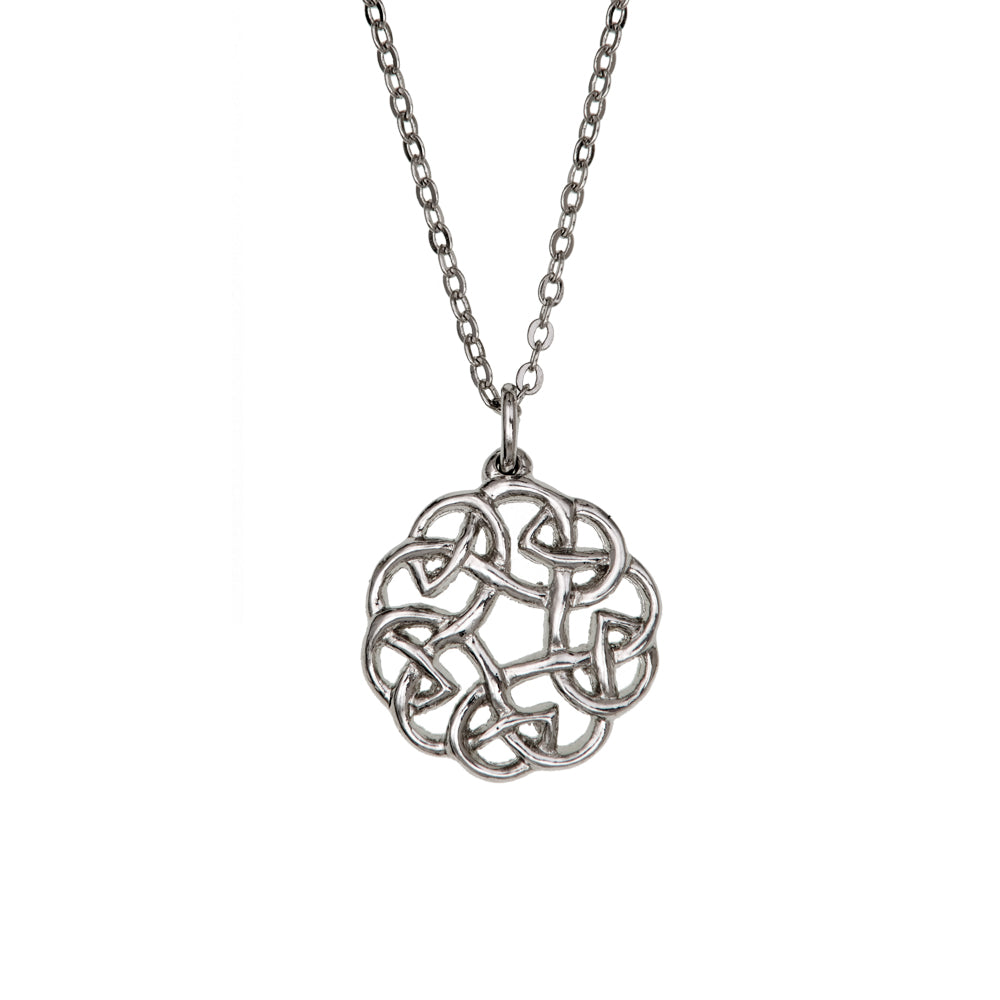 Celtic Circle Weave Pewter Pendant