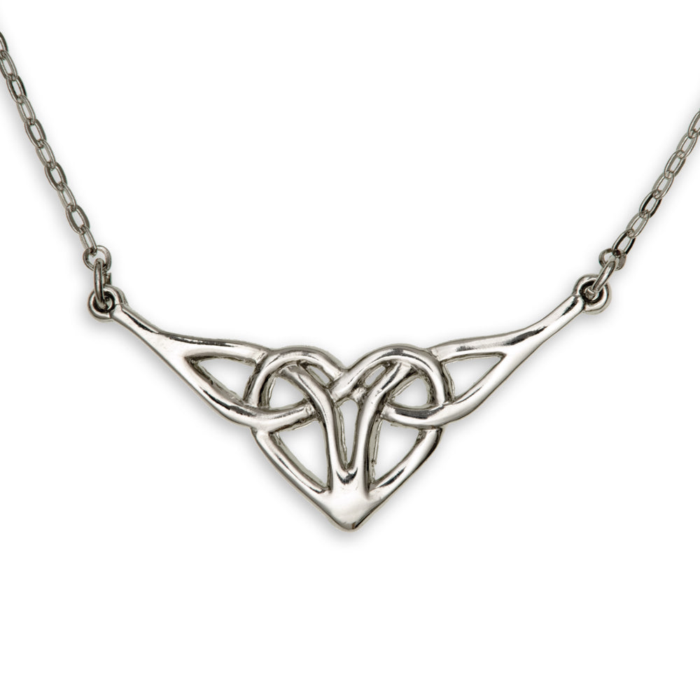 Celtic Heart Wide Pewter Pendant