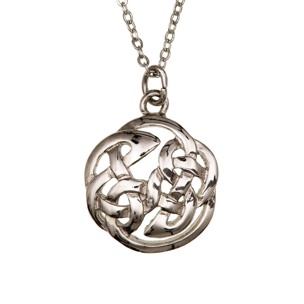 Twisting Celtic Circle Pewter Pendant