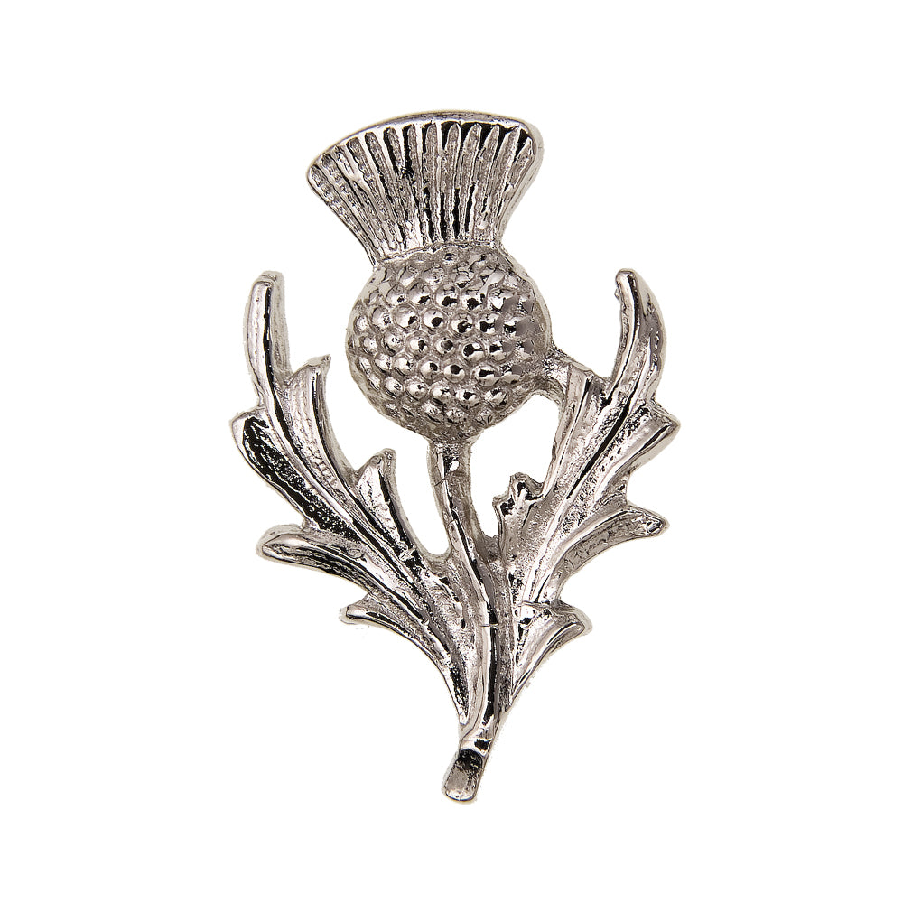 Fine Classic Thistle Pewter Brooch