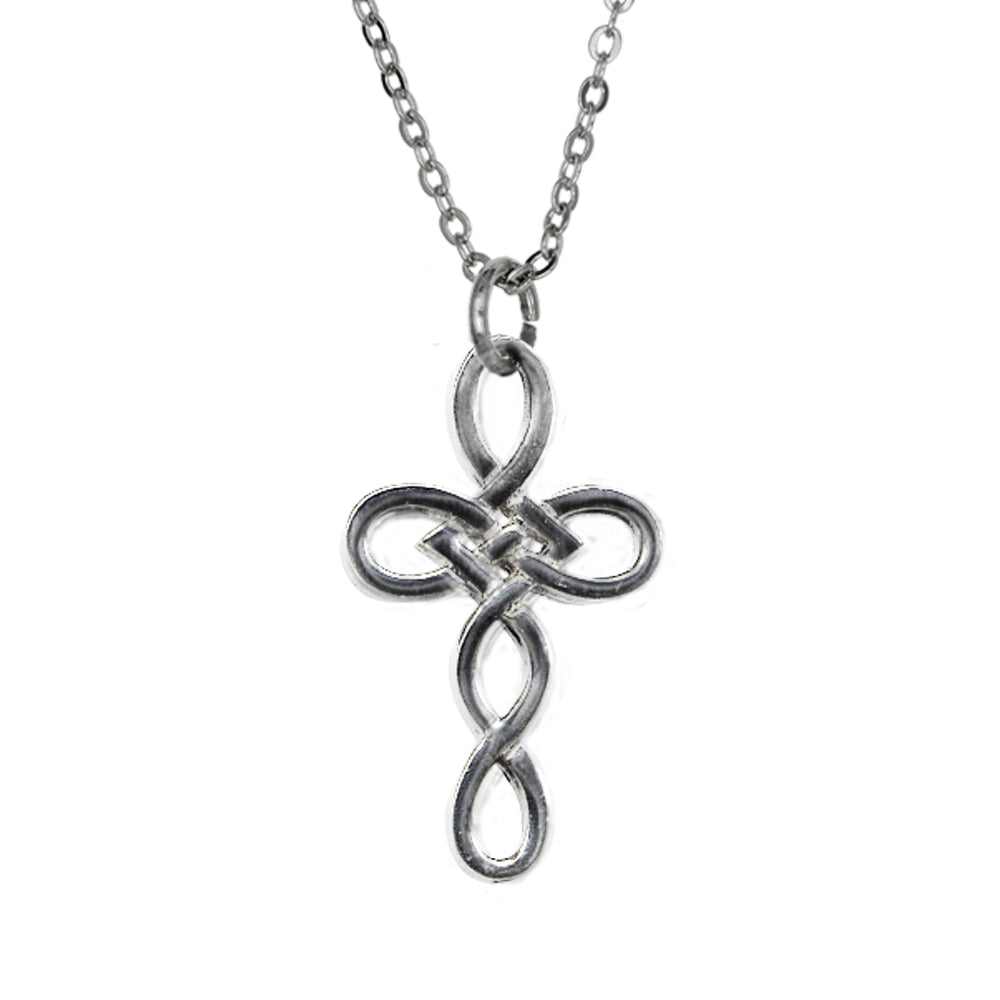 Small Celtic Loop Cross Pewter Pendant