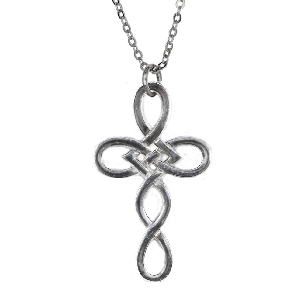 Large Celtic Loop Cross Pewter Pendant