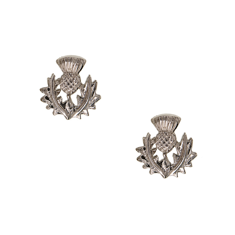 Classic Thistle Pewter Stud Earrings