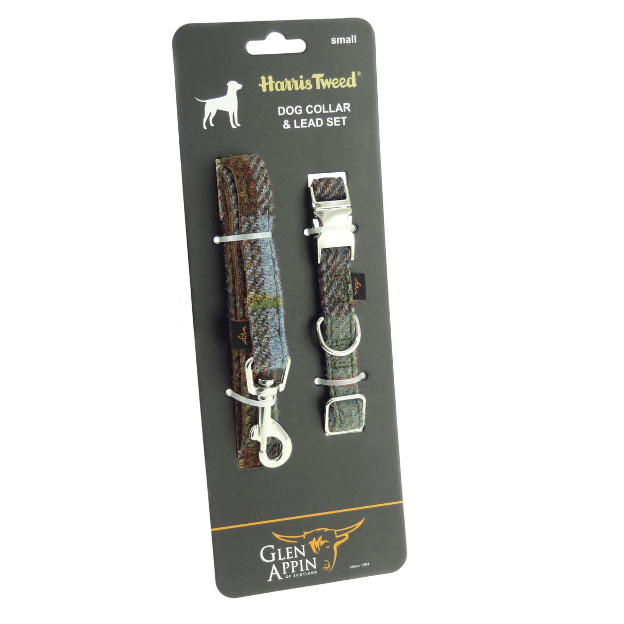 MacLeod Tartan Harris Tweed Dog Collar & Lead