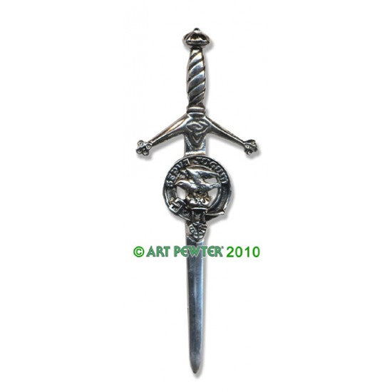 Pewter Clan Crest Kilt Pin - Choose Your Clan A-M