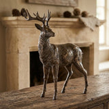“Jamyl” Large Standing Stag Resin Figurine (43.5cm Tall)