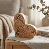 “Parina” Small Mango Wood Heart Ornament (12cm Tall)