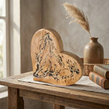 “Parina” Large Mango Wood Heart Ornament (12cm Tall)