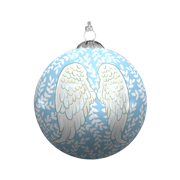 Angel Wings Blue Bauble