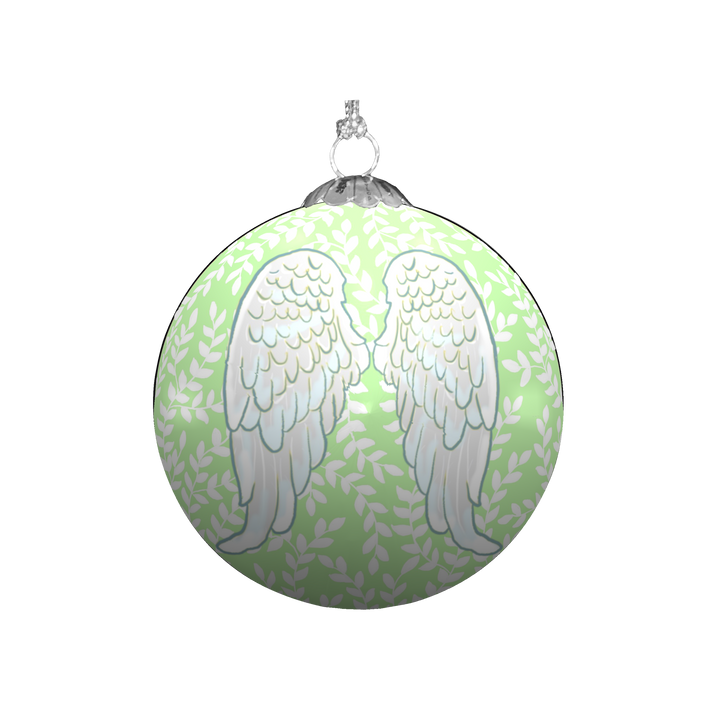 Angel Wings Green Bauble