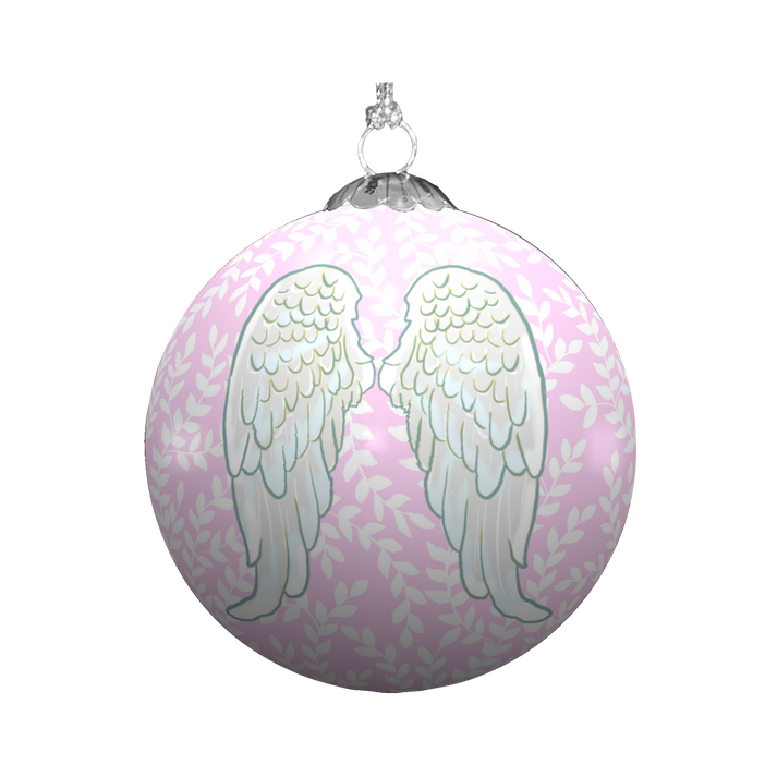 Angel Wings Pink Bauble