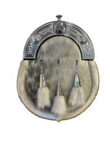 Cone Tassel Closed Celtic Chrome Cantle Dress Sporran