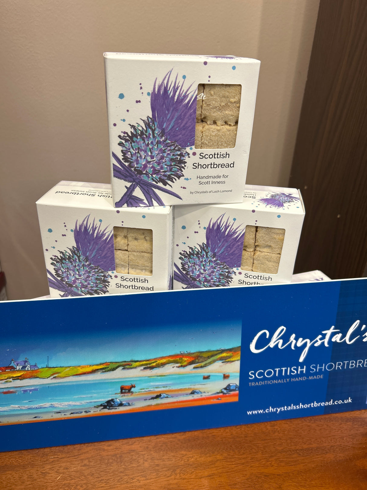 Chrystals Shortbread 300g Bramble Thistle Box