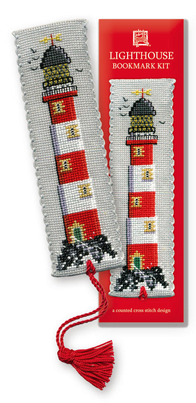 Lighthouse Cross-stitch bookmark