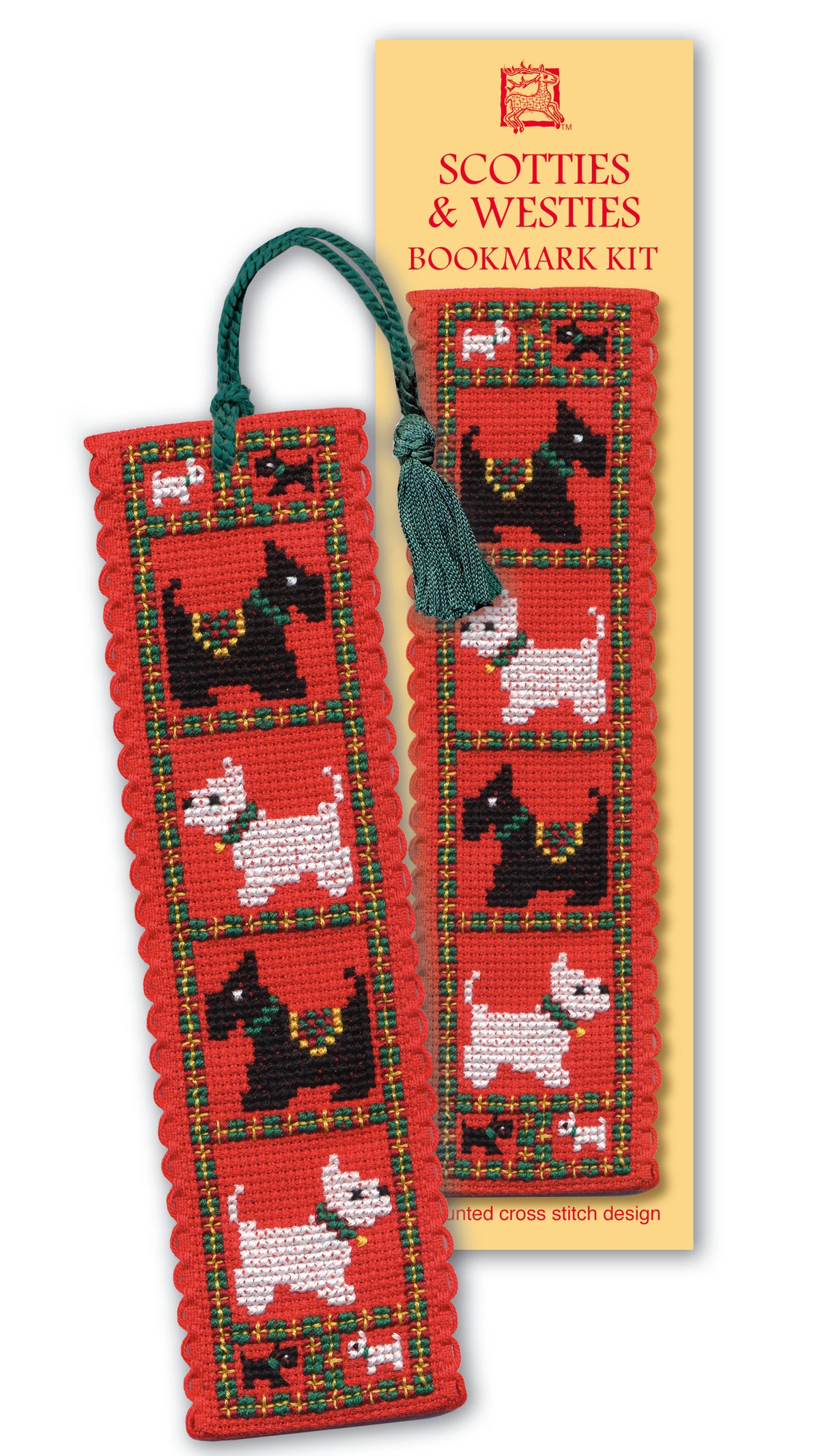 Scotties & Westies Cross-stitch bookmark