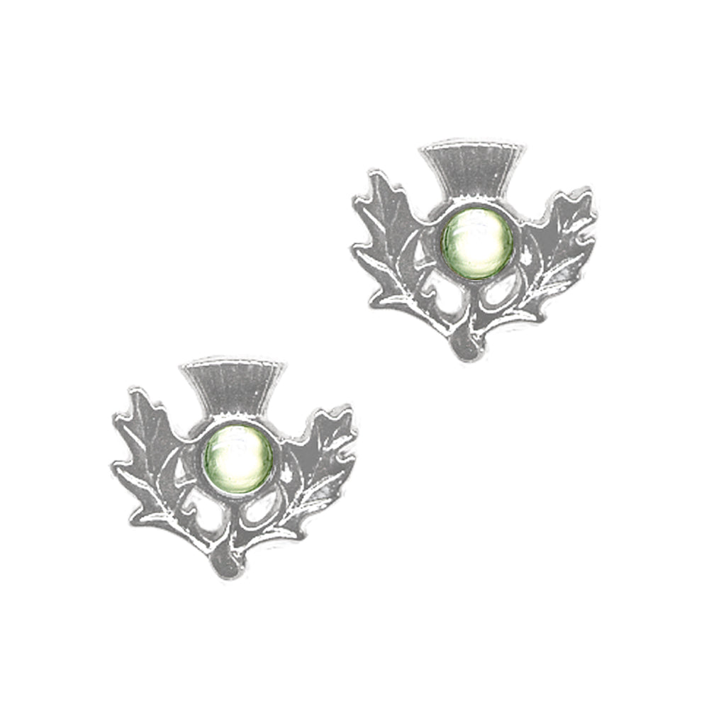 Birthstone Thistle Pewter Earring