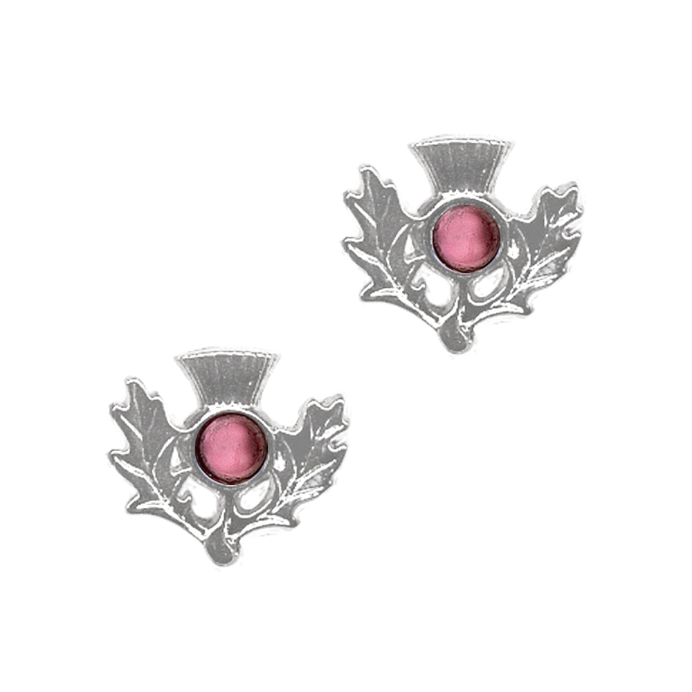 Birthstone Thistle Pewter Earring