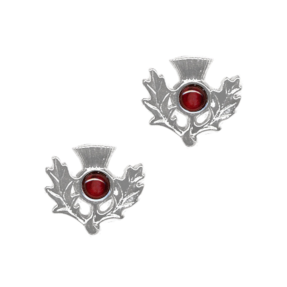 Birthstone Thistle Pewter Earring