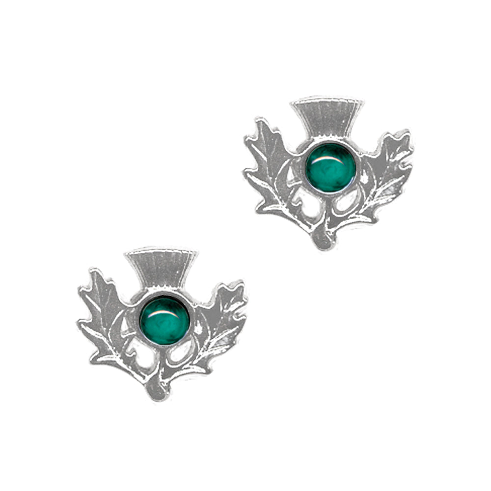 Birthstone Thistle Pewter Earring