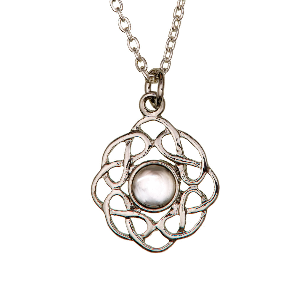 Birthstone Celtic Pewter Pendant