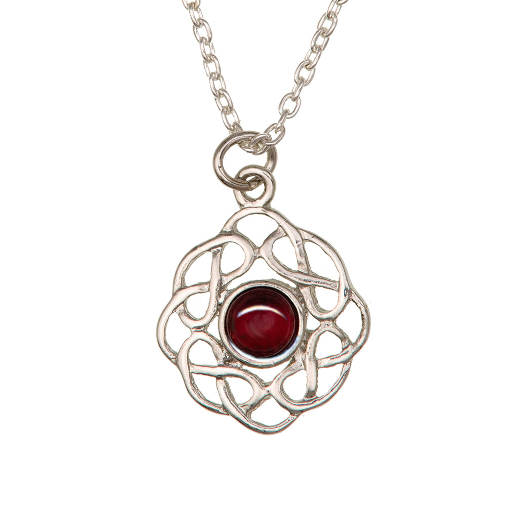 Birthstone Celtic Pewter Pendant