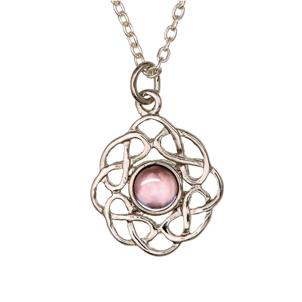 Birthstone Celtic Pewter Pendant