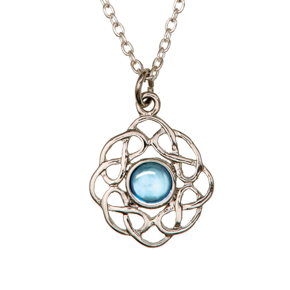 Birthstone Celtic Pewter Pendant