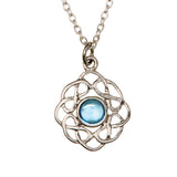 Birthstone Celtic Pewter Pendant