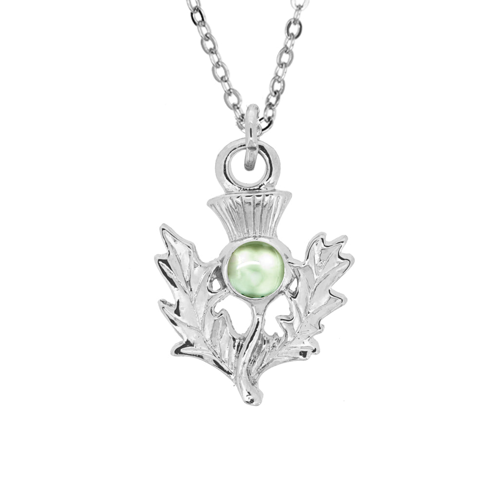 Birthstone Thistle Pewter Pendant