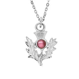 Birthstone Thistle Pewter Pendant