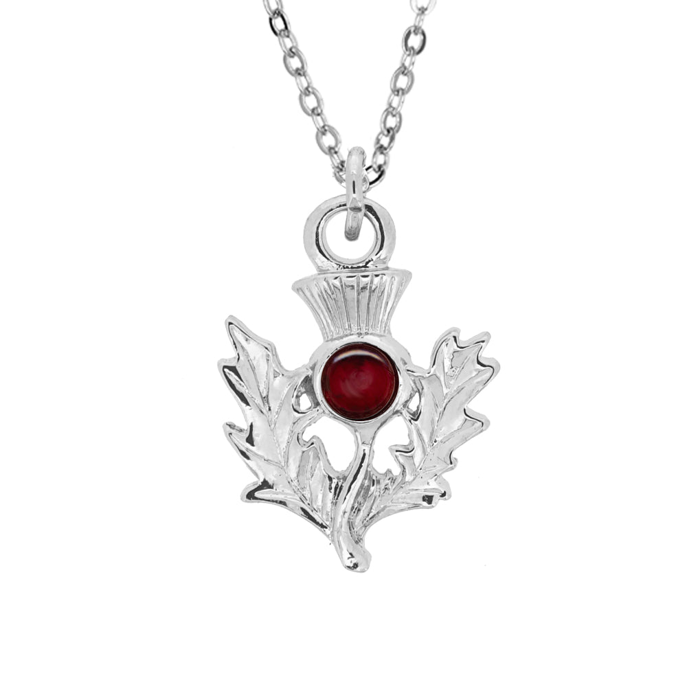 Birthstone Thistle Pewter Pendant