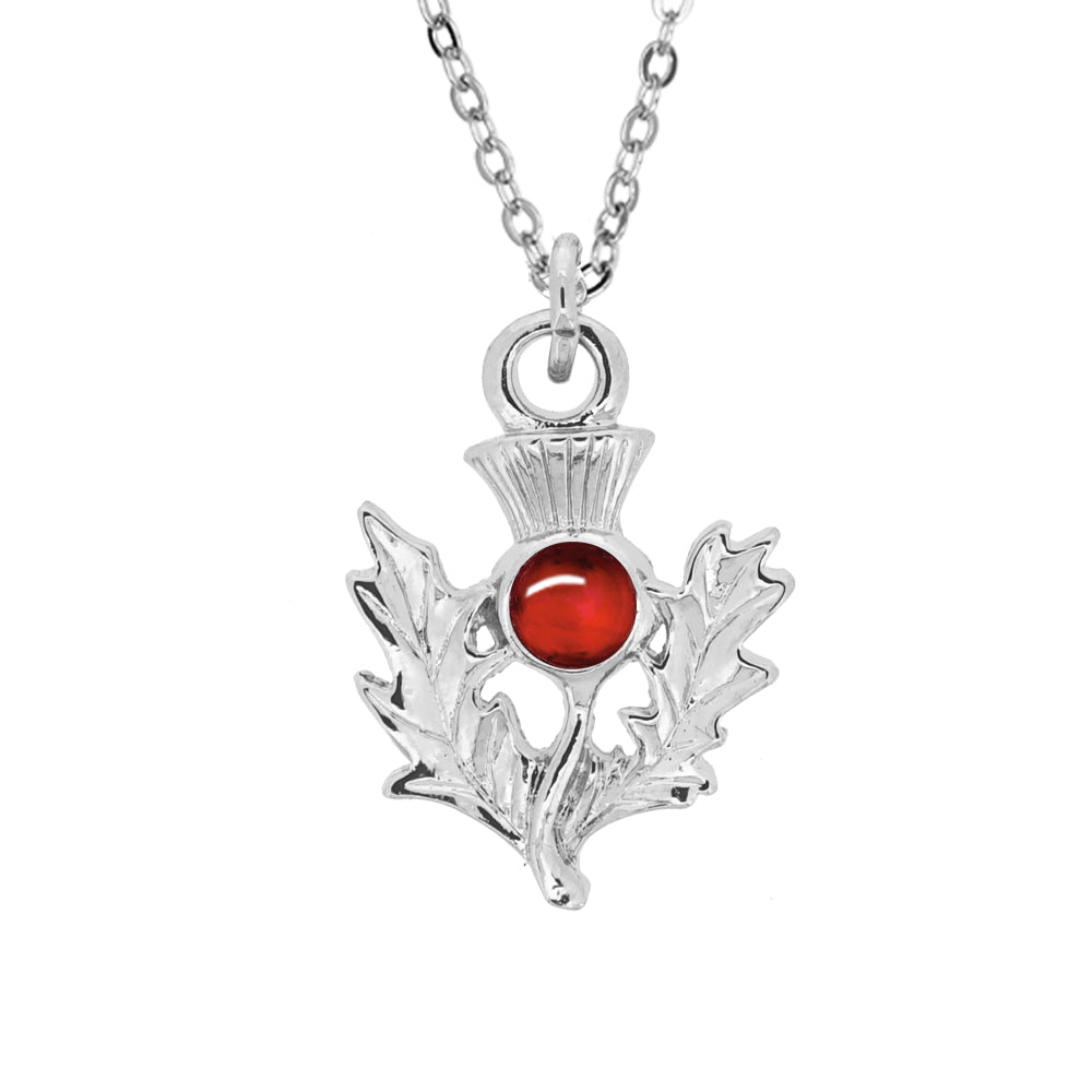 Birthstone Thistle Pewter Pendant