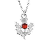 Birthstone Thistle Pewter Pendant