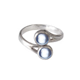 Birthstone Silver Plated Brass Ring