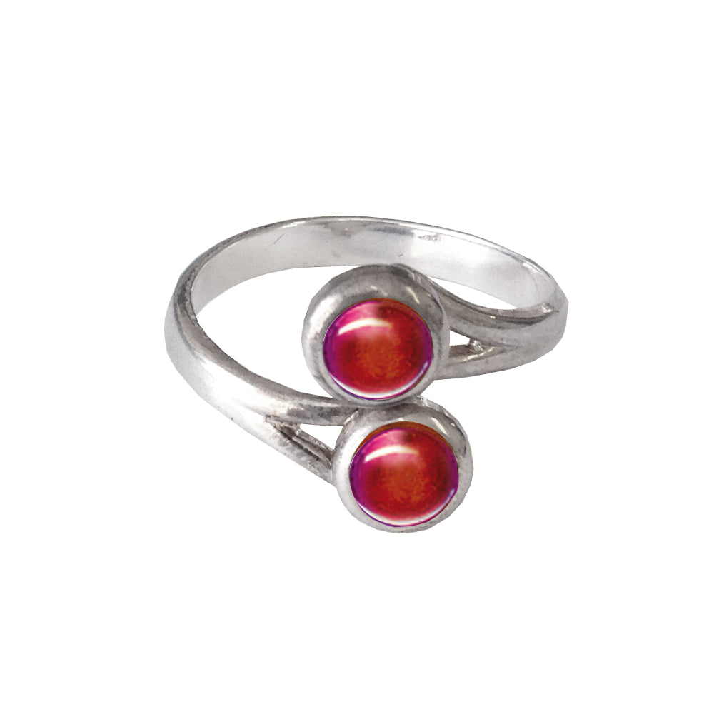 Birthstone Silver Plated Brass Ring