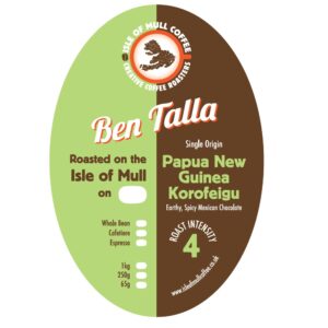 250g Whole bean Ben Talla (Papua New Guinea Korofeigu) Coffee