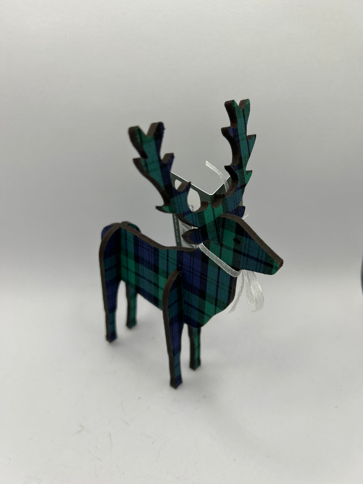 3D Standing Stag 14cm in Black Watch