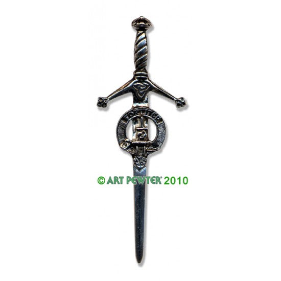 Pewter Clan Crest Kilt Pin - Choose Your Clan A-M