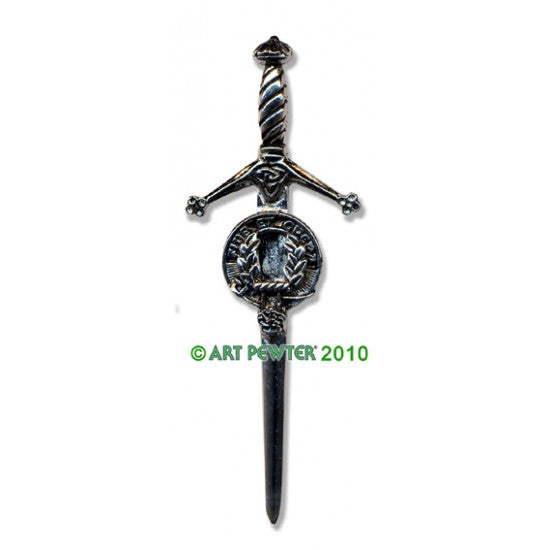 Pewter Clan Crest Kilt Pin - Choose Your Clan A-M